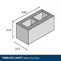 9" Cavity Block 450mm x 225mm x 225mm