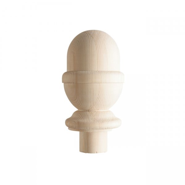 Newel Post Acorn Mahogany 4"