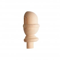 Half Newel Post Acorn Red Deal 4″