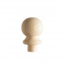 Newel Post Pine Full Ball Cap 125mm x 85mm