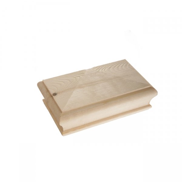 Newel Post Pine Half Pyramid Cap 125mm x 57mm x 43mm